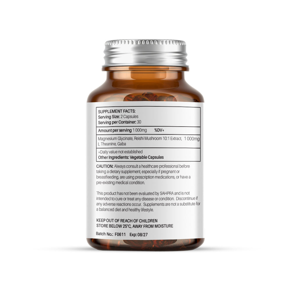 Kenzen Sleep Complex – Reishi 10:1 Extract, Magnesium Glycinate, L-Theanine & Gaba