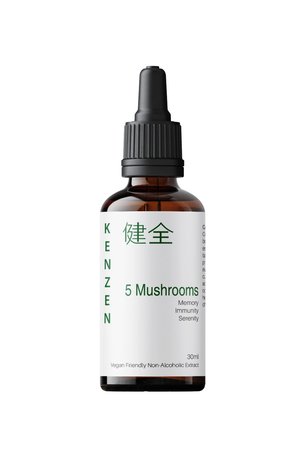 Kenzen 5 Mushroom Complex – Lion’s Mane, Reishi, Cordyceps, Chaga & Turkey Tail