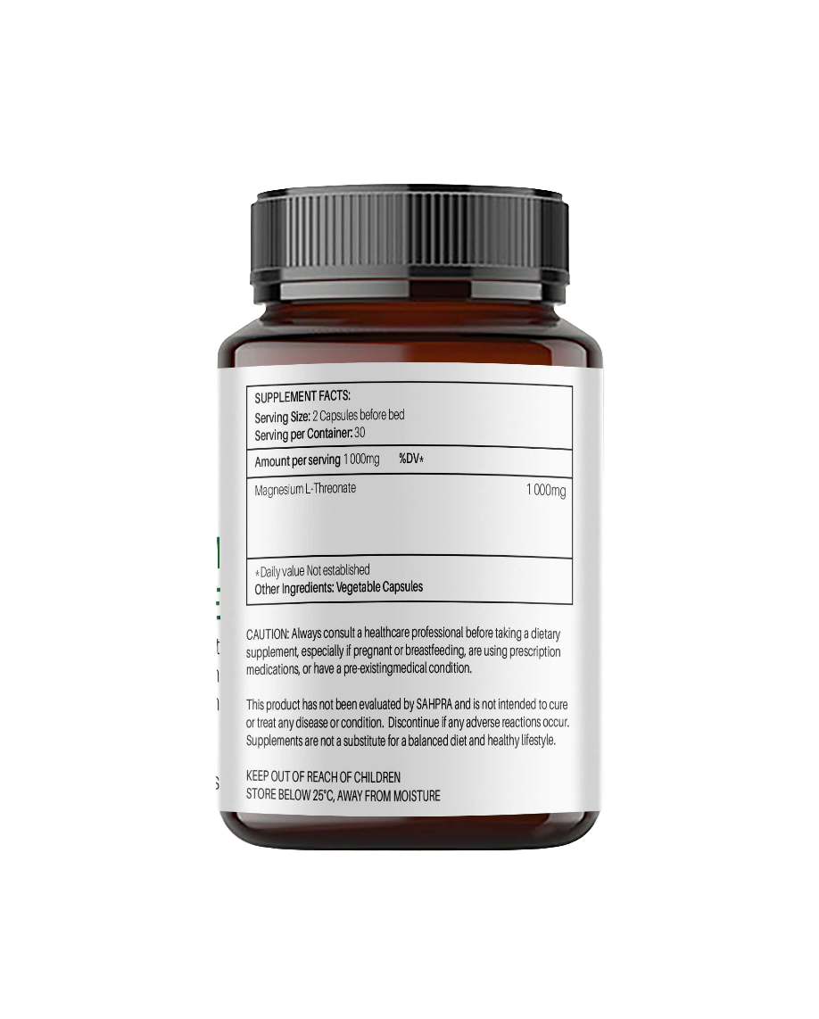 Kenzen Magnesium L-Threonate – 500mg Vegan Capsules