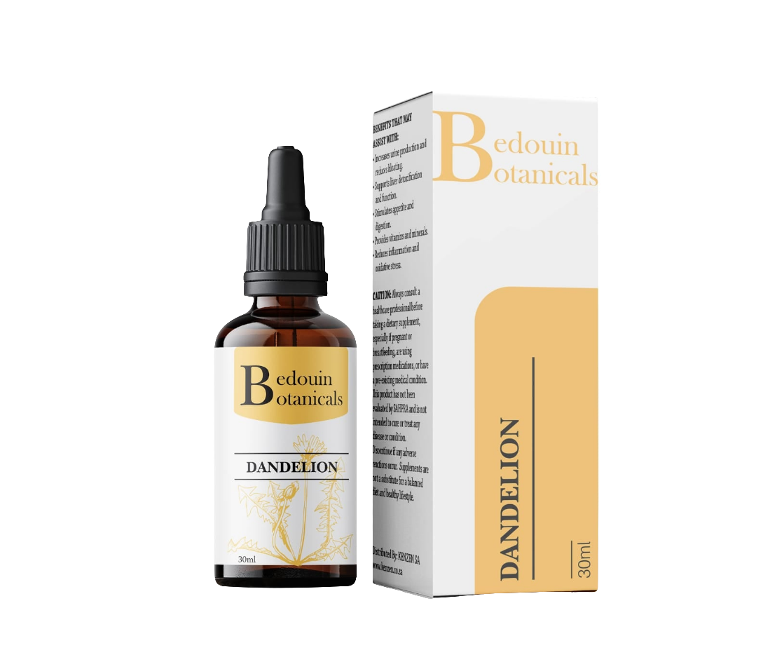 Bedouin Botanicals Dandelion Root & Leaf Tincture – 1:10 Alcohol-Based Extract