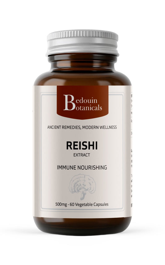 Bedouin Botanicals Reishi Mushroom Extract – 500mg Vegetable Capsules