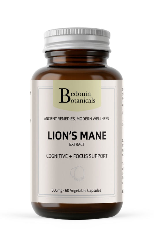 Bedouin Botanicals Lion’s Mane Extract – 500mg Vegetable Capsules