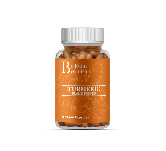 Bedouin Botanicals Turmeric Extract 5.5% Curcuminoids with Black Pepper – 500mg Vegetable Capsules