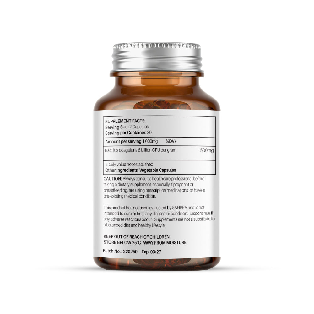 Kenzen Probiotic – Bacillus coagulans (6 Billion CFU/g) – 500mg Vegan Capsules