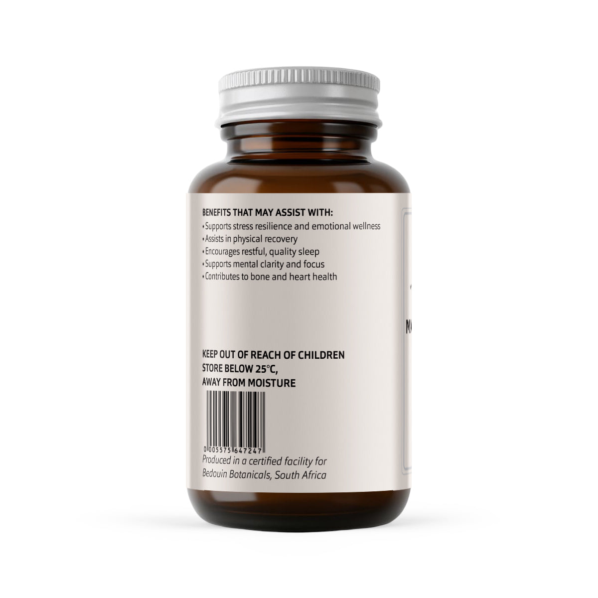 Bedouin Botanicals Magnesium Glycinate – 300mg Vegan Capsules
