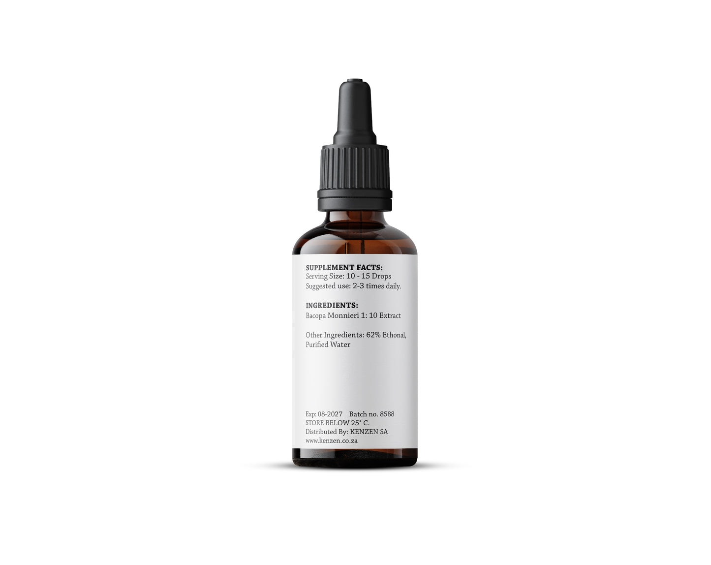 Bedouin Botanicals Bacopa Monnieri Tincture – 1:10 Alcohol-Based Extract