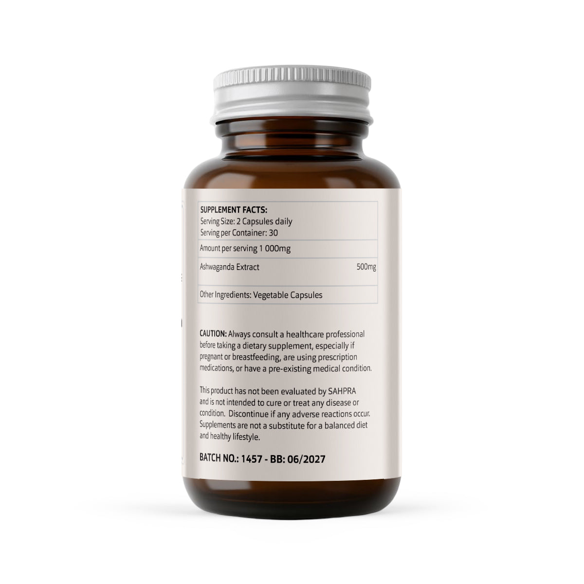 Bedouin Botanicals Ashwagandha Extract – 500mg Vegetable Capsules