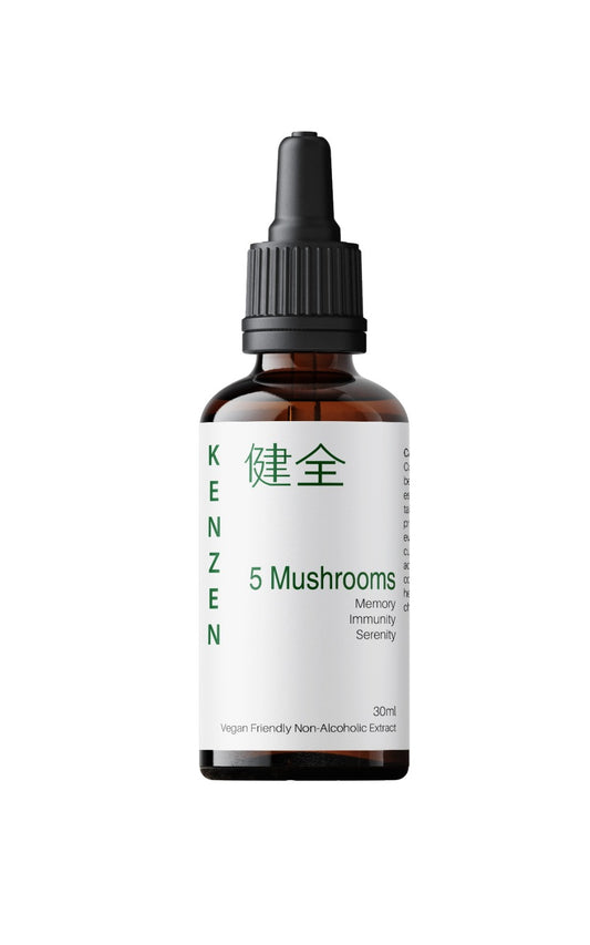 Kenzen 5 Mushroom Complex – Lion’s Mane, Reishi, Cordyceps, Chaga & Turkey Tail