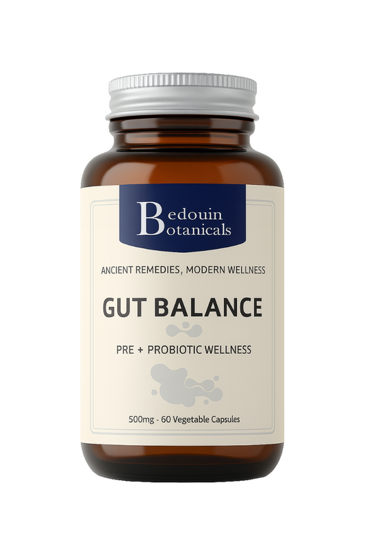 Bedouin Botanicals Gut Balance – Pre & Probiotic Wellness 500mg Vegetable Capsules
