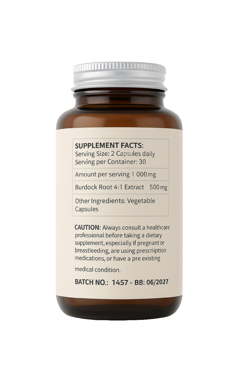Bedouin Botanicals Burdock Root 4:1 Extract – 500mg Vegetable Capsules